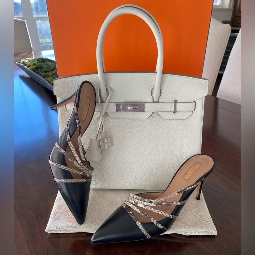 Hermes Birkin 30 Accessories Inspiration and Color Comparison Craie and Mushroom - Picture 6 of 6